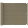 vidaXL Balkonscherm 75x300 cm HDPE taupe