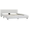 vidaXL Bedframe met LED kunstleer wit 160x200 cm