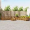 vidaXL Buiten bankenset 9 pcs Naturel