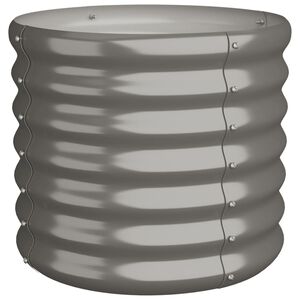 vidaXL Plantenbak 40x40x36 cm gegalvaniseerd staal grijs