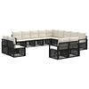 vidaXL Tuinbankenset 13 st Zwart poly rattan