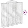 vidaXL Schanskorven 7 st gewelfd 200x50x200/220 cm ijzer
