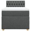 vidaXL Boxspring met matras stof donkergrijs 80x200 cm
