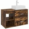 vidaXL Badkamermeubelset 2 pcs Gerookt eiken Bewerkt hout