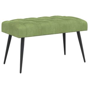vidaXL Bank met knoopverstelling Lichtgroen 80 x 40 x 46 cm Fluweel