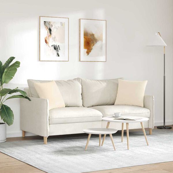 vidaXL Sofa Kussens 2 stuks Beige 45 x 45 cm Stof