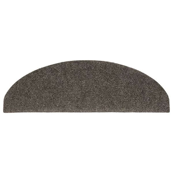 vidaXL Trapmatten Zelfklevend 5 stuks 65x21x4 cm Antraciet Halfrond Groot