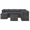 vidaXL 8-delige Loungeset pallet met kussens massief grenenhout