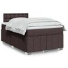 vidaXL Boxspring met matras stof donkerbruin 120x190 cm