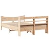 vidaXL Bedframe met hoofdbord massief grenenhout 120x190 cm