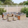 vidaXL Tuinbankenset 18 pcs Beige en Licht Grijs poly rattan