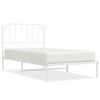 vidaXL Bedframe met hoofdbord metaal wit 100x200 cm