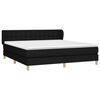 vidaXL Boxspring met matras stof zwart 160x200 cm