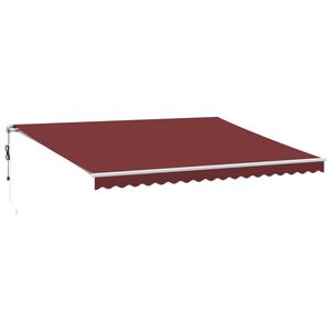 vidaXL Luifel automatisch uittrekbaar met LED 450x350 cm bordeauxrood