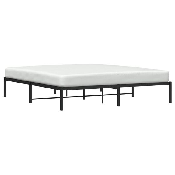 vidaXL Bedframe metaal zwart 183x213 cm