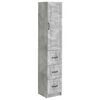vidaXL Kastenset 2 st 33 x 34,5 x 87 cm Bewerkt hout Betongrijs