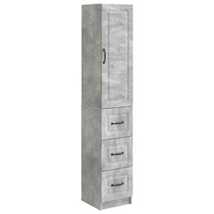vidaXL Kastenset 2 st 33 x 34,5 x 87 cm Bewerkt hout Betongrijs