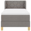 vidaXL Boxspringbed met matras met hoofdeinde Taupe 80 x 200 cm Stof