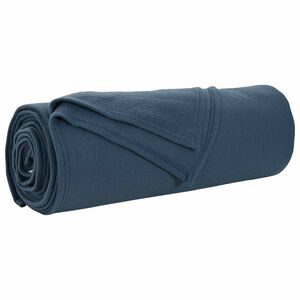 vidaXL Gooi Deken Marineblauw 210 x 140 cm Fleece