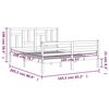 vidaXL Bedframe met hoofdbord massief hout 160x200 cm