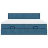 vidaXL Ottoman bed met matrassen 160x200cm fluweel donkerblauw