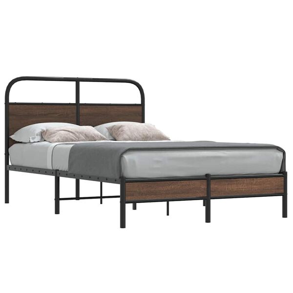 vidaXL Bedframe zonder matras bewerkt hout bruin eikenkleur 140x200 cm