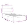 vidaXL Bedframe massief hout 75x190 cm