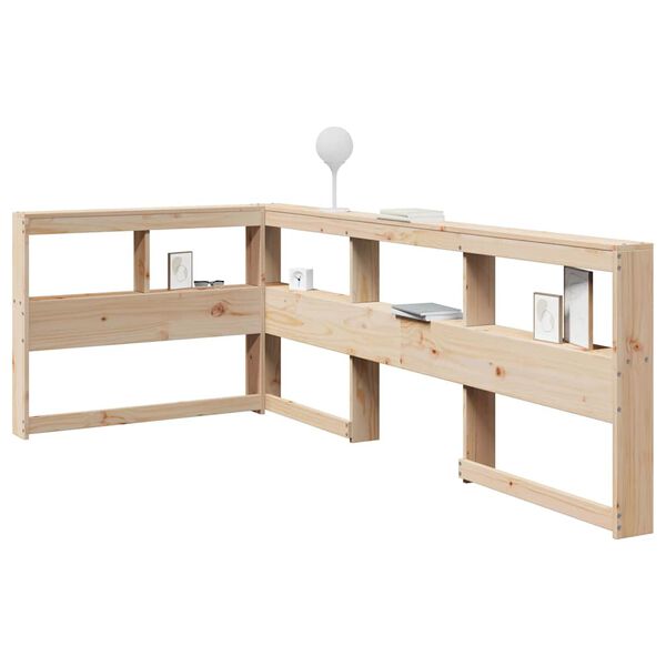 vidaXL Boekenkast Hoofdeinde L-vormig 75 cm massief grenenhout