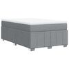 vidaXL Boxspring met matras stof lichtgrijs 120x190 cm