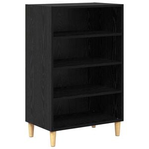 vidaXL Dressoir Zwart Eiken 57 x 35 x 89.5 cm Bewerkt hout