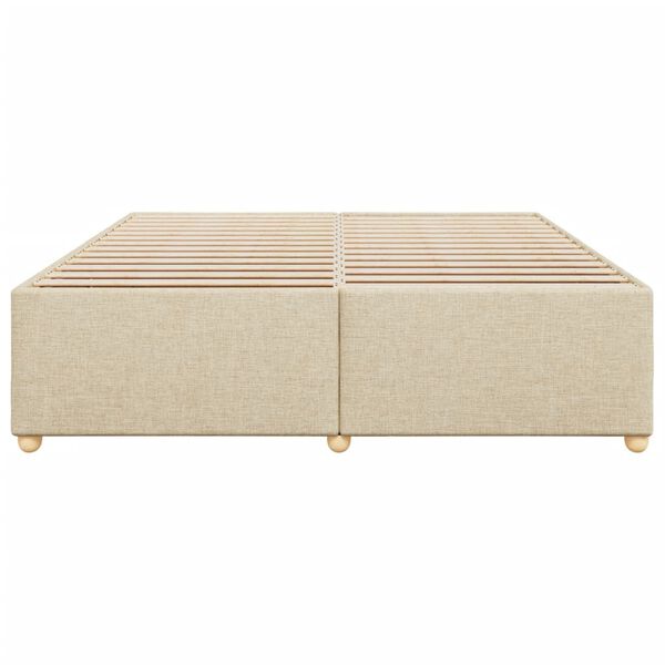 vidaXL Bedframe zonder matras stof cr&egrave;mekleurig 200x200 cm