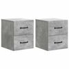 vidaXL Wandbeugel Bedkast 2 st Betongrijs 34,5 x 33 x 40 cm