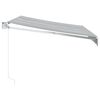 vidaXL Luifel uittrekbaar 3x2,5 m stof en aluminium antraciet en wit