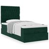 vidaXL Ottoman bed met matrassen 80x200cm fluweel donkergroen
