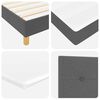 vidaXL Boxspringbed met matras Donkergrijs 120 x 200 cm Stof