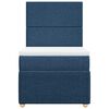 vidaXL Boxspring met matras stof blauw 90x200 cm