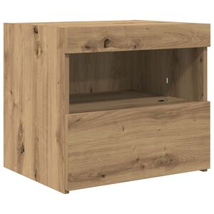vidaXL Nachtkastje met lade Artisan Eiken 50 x 40 x 45 cm Bewerkt hout