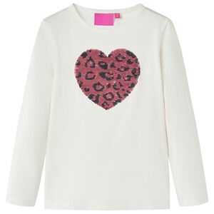 Kindershirt met lange mouwen 104 ecru