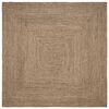 vidaXL Gebied Tapijt Naturel en Zwart 300 x 300 cm Jute