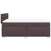 vidaXL Boxspring met matras stof donkerbruin 140x190 cm