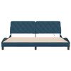 vidaXL Bedframe met LED zonder matras fluweel blauw 200x200 cm