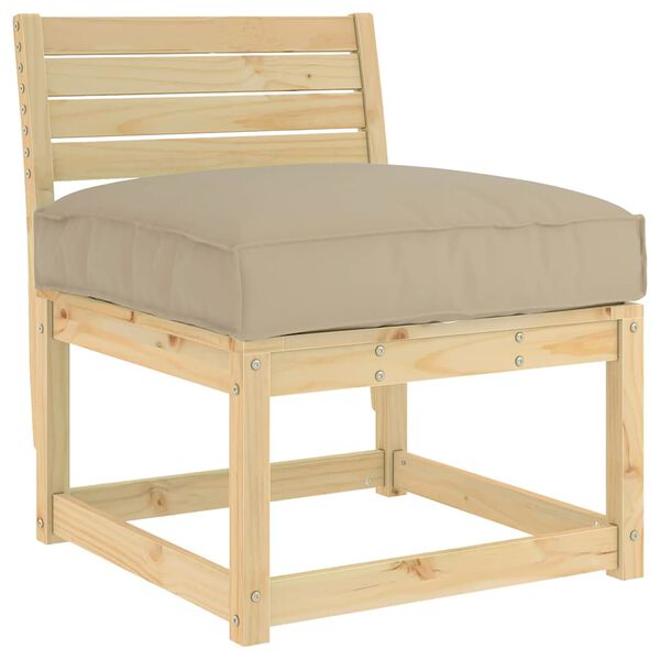 vidaXL Kussen Taupe 70 x 70 x 12 cm Oxford Stof