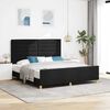 vidaXL Bedframe met hoofdeinde Zwart 180 x 200 cm Stof