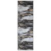 vidaXL Vloerkleedloper LESAKA Zwart en Goud 50 x 250 cm Diamantvelours