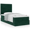 vidaXL Ottoman bed met matrassen 80x200cm fluweel donkergroen