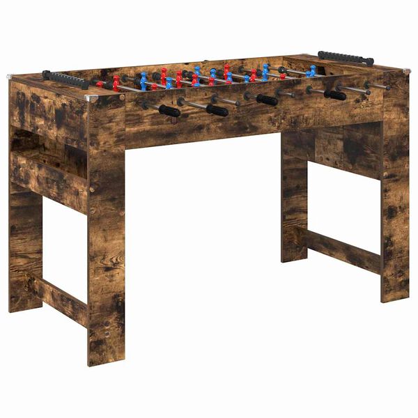 vidaXL Voetbaltafel Gerookt eiken 125 x 60,5 x 80 cm Bewerkt hout