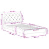 vidaXL Bedframe met LED zonder matras fluweel roze 100x200 cm