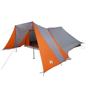 vidaXL Tipi Tent met dak Grijs en Oranje 660 x 456 x 200 cm taft