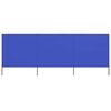 vidaXL Windscherm 3-panelen 400x80 cm stof azuurblauw