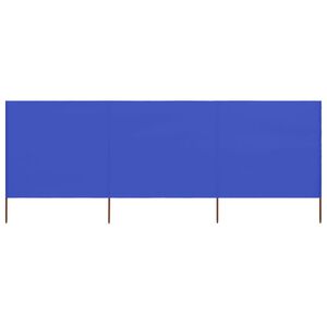 vidaXL Windscherm 3-panelen 400x80 cm stof azuurblauw